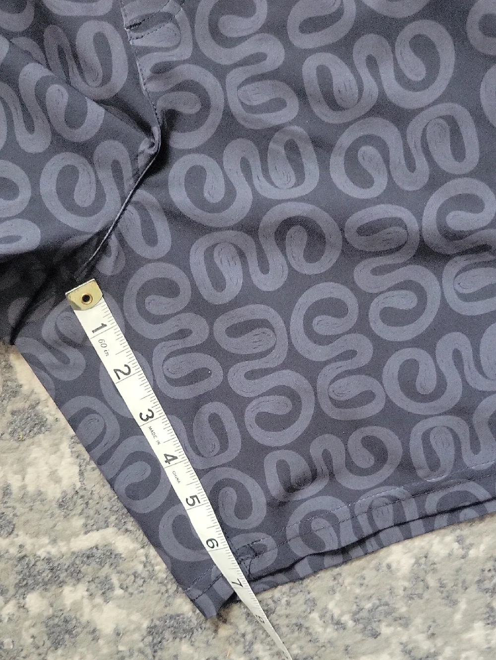 Quiksilver Men's Black and Charcoal Geometric Swim Trunks